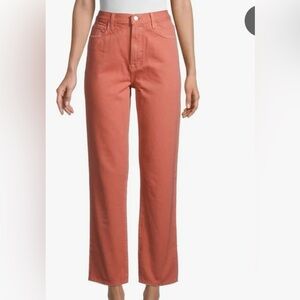 J Brand High-rise Ankle Straight Rust Orange Jeans Size 26 NWT